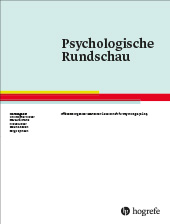 PSYCHOLOGISCHE RUNDSCHAU