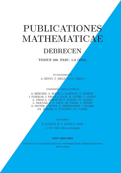 PUBLICATIONES MATHEMATICAE DEBRECEN