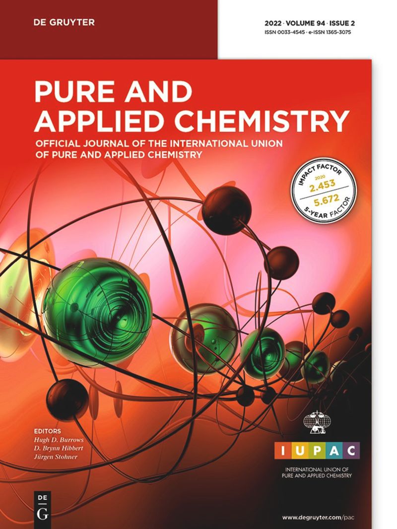 PURE AND APPLIED CHEMISTRY