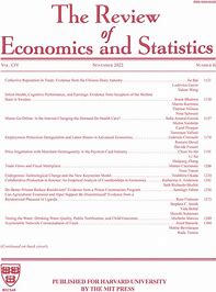 REVIEW OF ECONOMICS AND STATISTICS