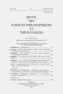 REVUE DES SCIENCES PHILOSOPHIQUES ET THEOLOGIQUES