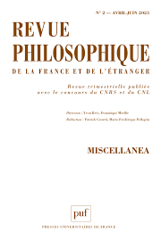 REVUE PHILOSOPHIQUE DE LA FRANCE ET DE L ETRANGER