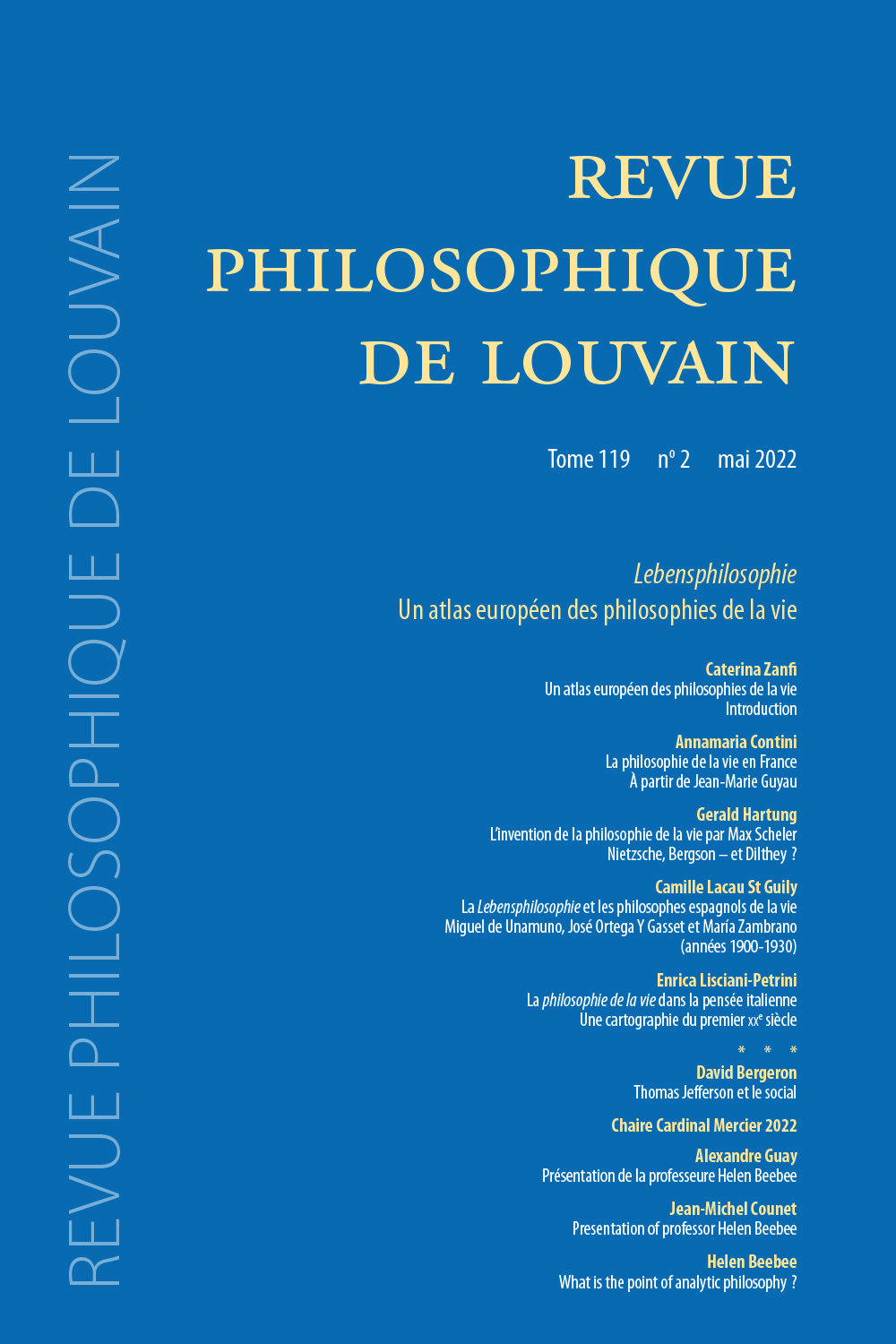 REVUE PHILOSOPHIQUE DE LOUVAIN