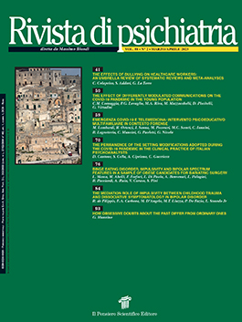 RIVISTA DI PSICHIATRIA