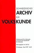 SCHWEIZERISCHES ARCHIV FUR VOLKSKUNDE