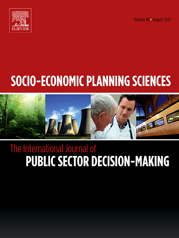 SOCIO-ECONOMIC PLANNING SCIENCES