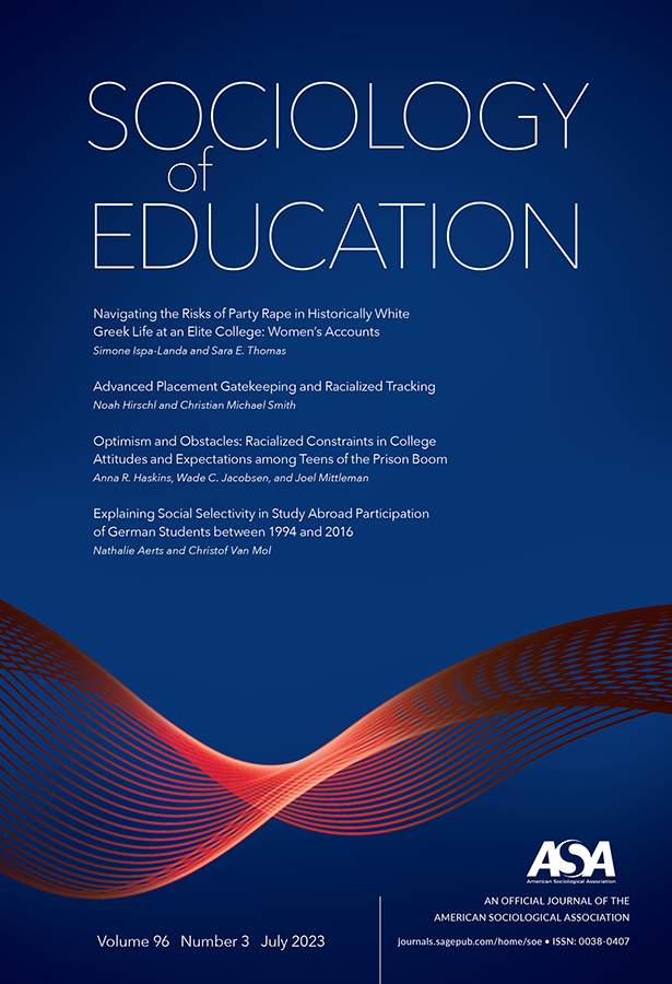 SOCIOLOGY OF EDUCATION