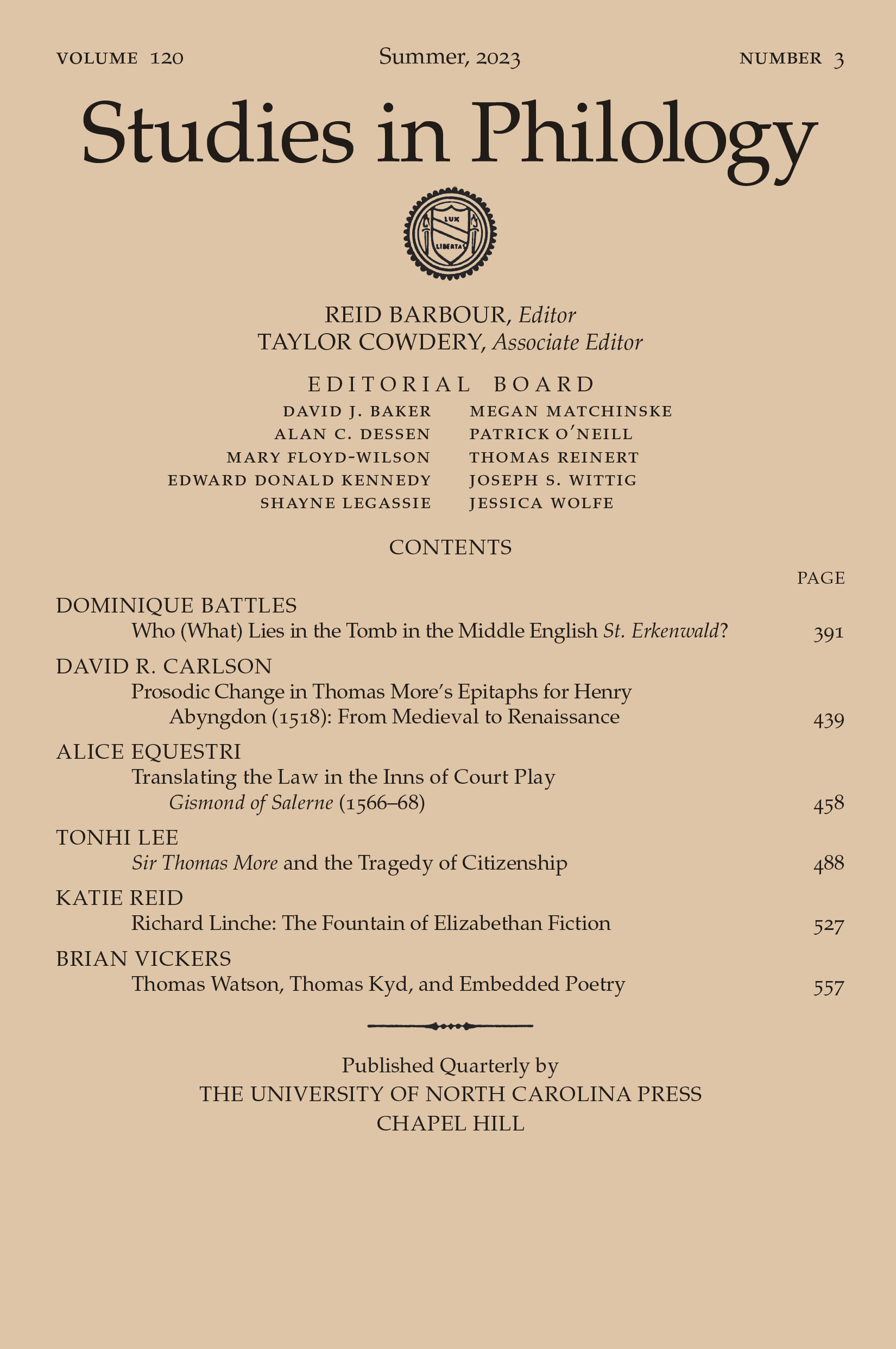 STUDIES IN PHILOLOGY