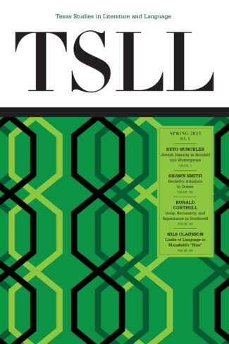 TEXAS STUDIES IN LITERATURE AND LANGUAGE