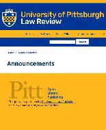 UNIVERSITY OF PITTSBURGH LAW REVIEW