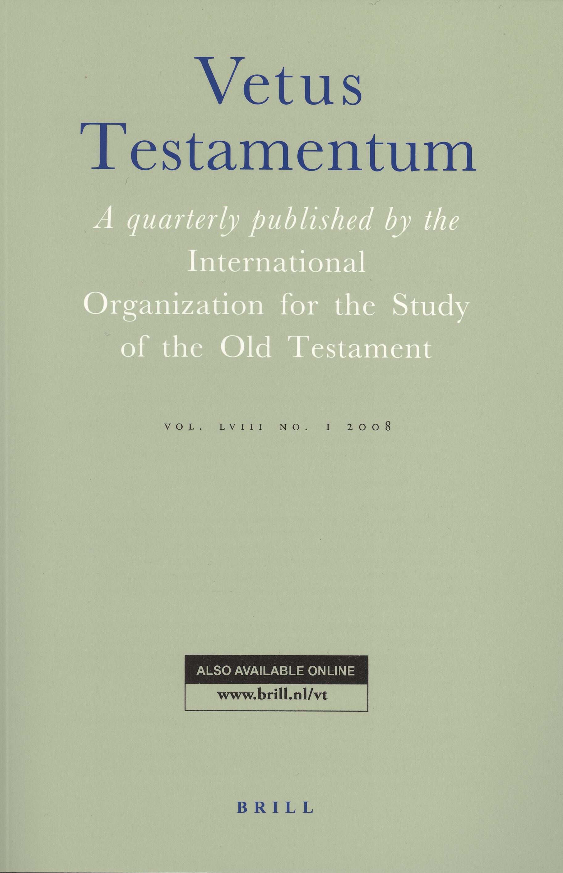 VETUS TESTAMENTUM