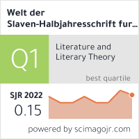 WELT DER SLAVEN-HALBJAHRESSCHRIFT FUR SLAVISTIK