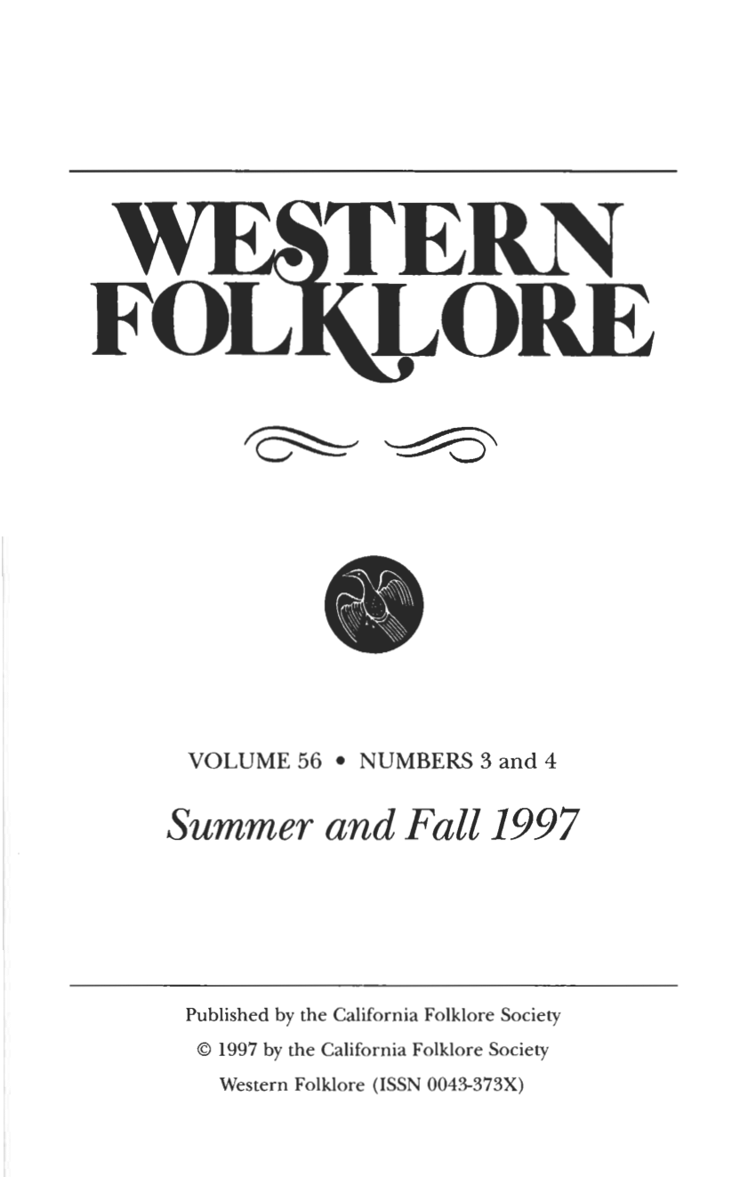 WESTERN FOLKLORE
