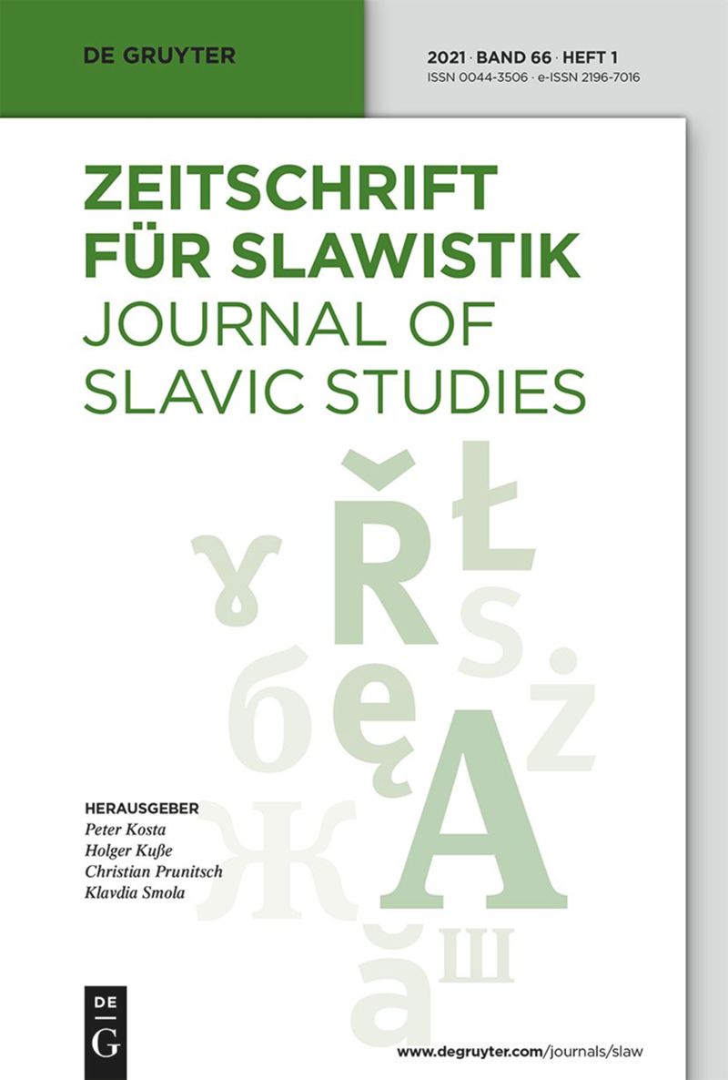 ZEITSCHRIFT FUR SLAWISTIK