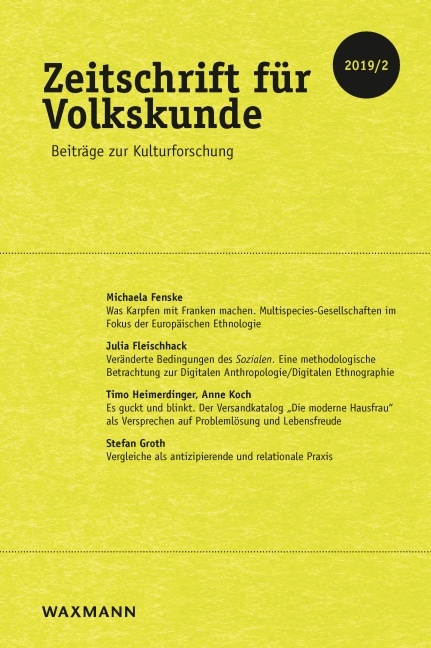 ZEITSCHRIFT FUR VOLKSKUNDE