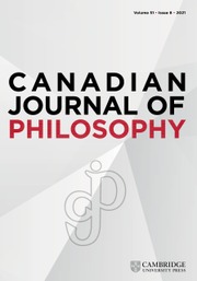 CANADIAN JOURNAL OF PHILOSOPHY