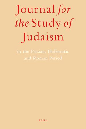JOURNAL FOR THE STUDY OF JUDAISM