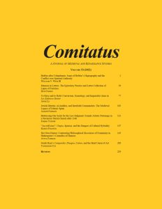 COMITATUS-A JOURNAL OF MEDIEVAL AND RENAISSANCE STUDIES