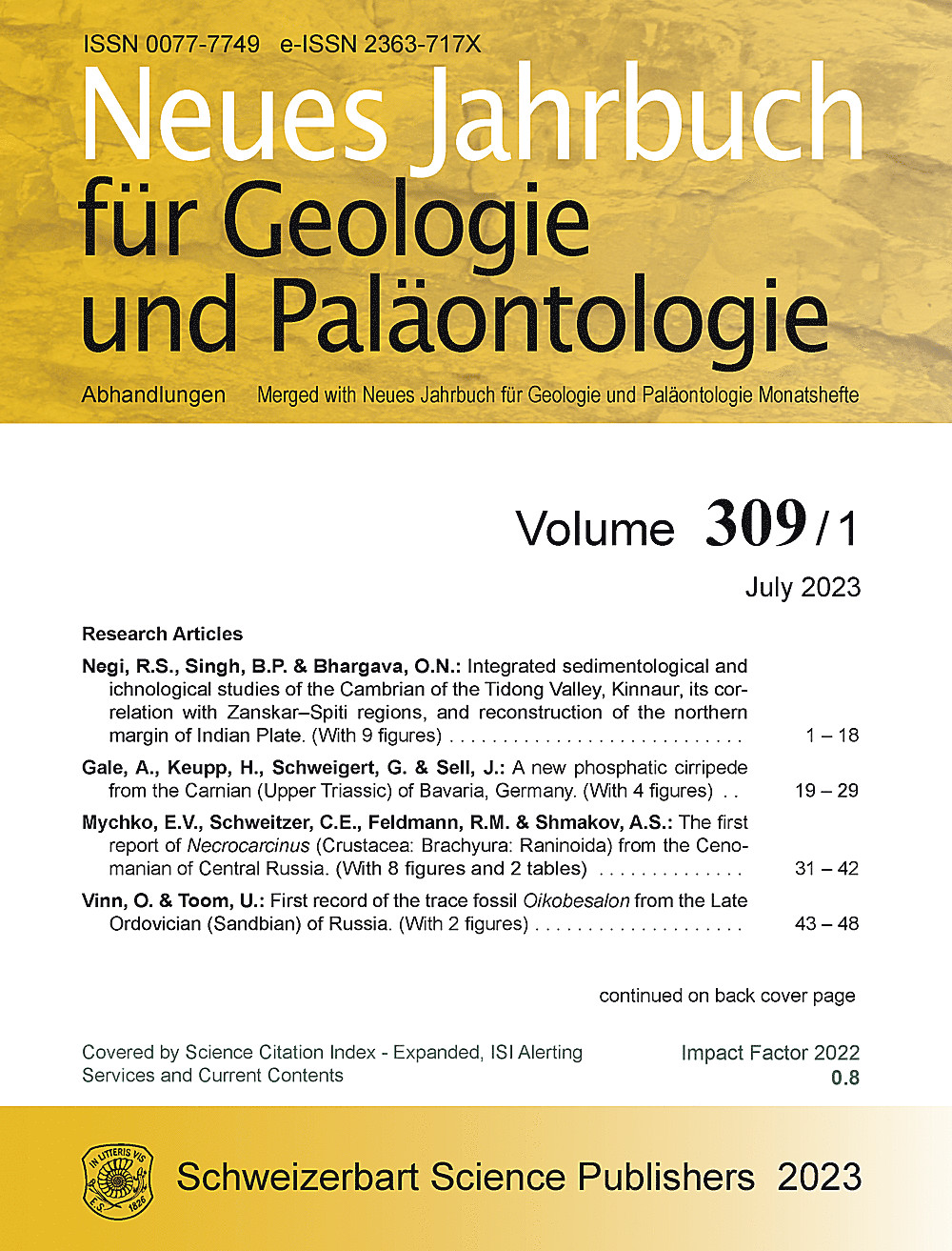 NEUES JAHRBUCH FUR GEOLOGIE UND PALAONTOLOGIE-ABHANDLUNGEN