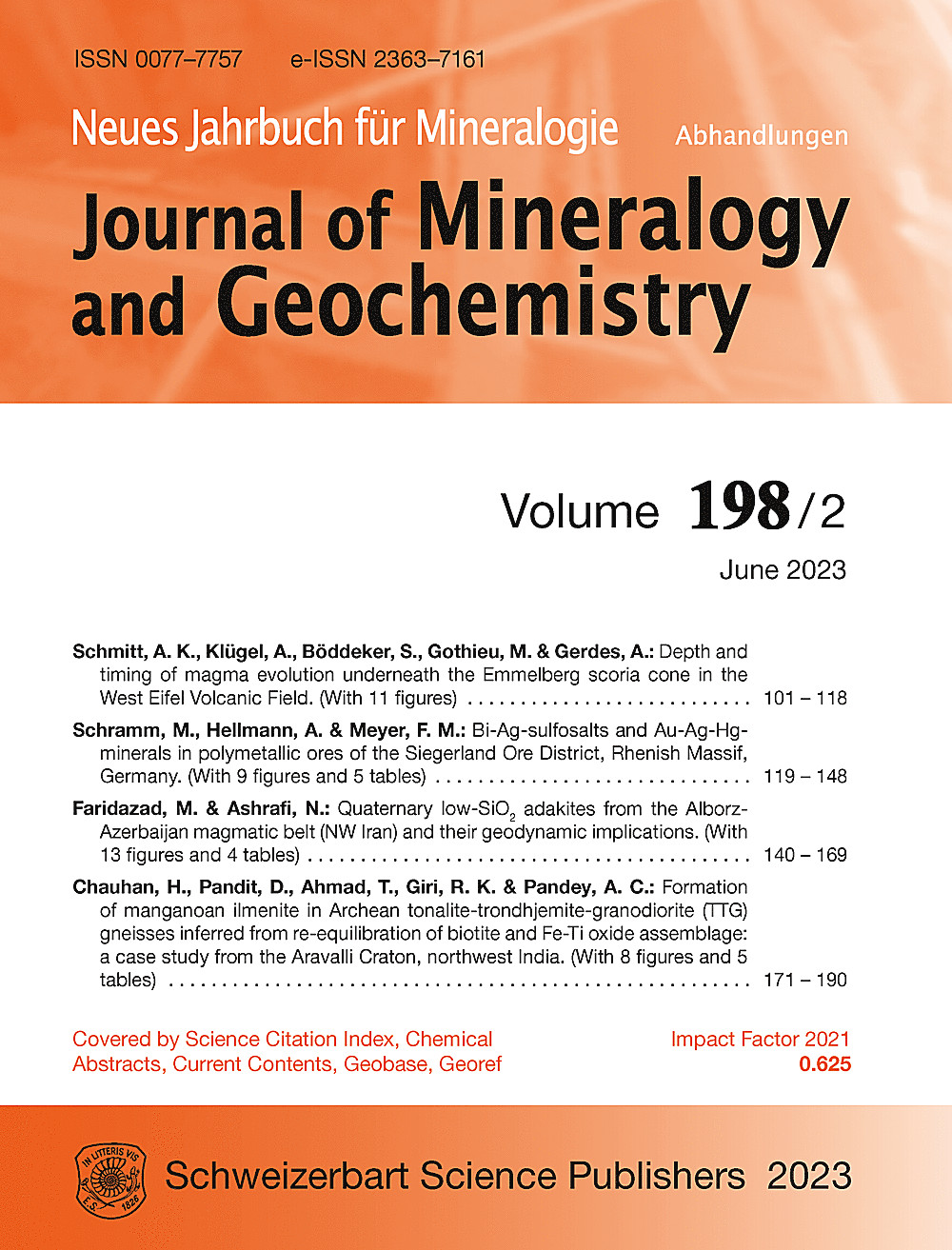 NEUES JAHRBUCH FUR MINERALOGIE-ABHANDLUNGEN