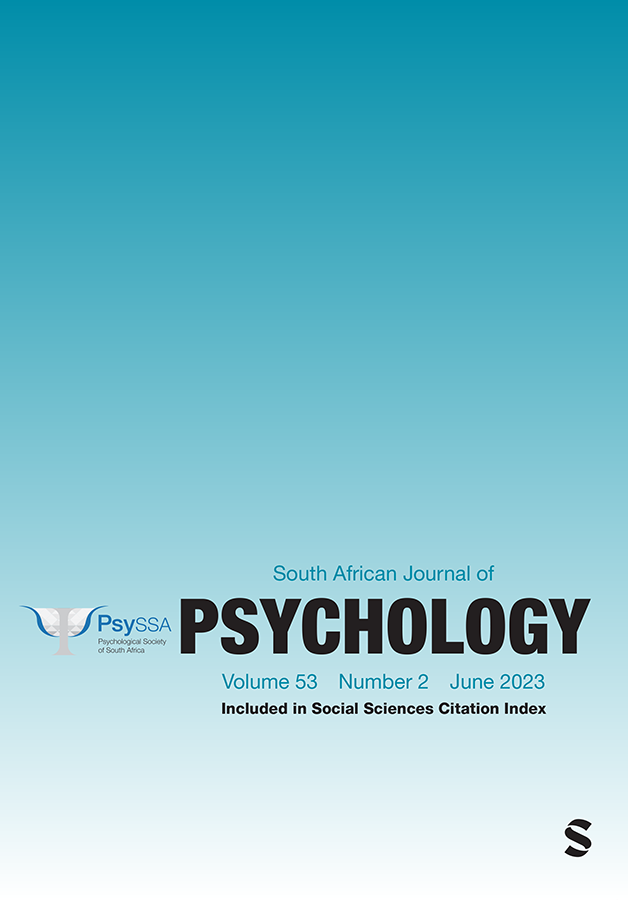 SOUTH AFRICAN JOURNAL OF PSYCHOLOGY