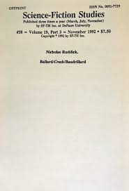 SCIENCE FICTION STUDIES