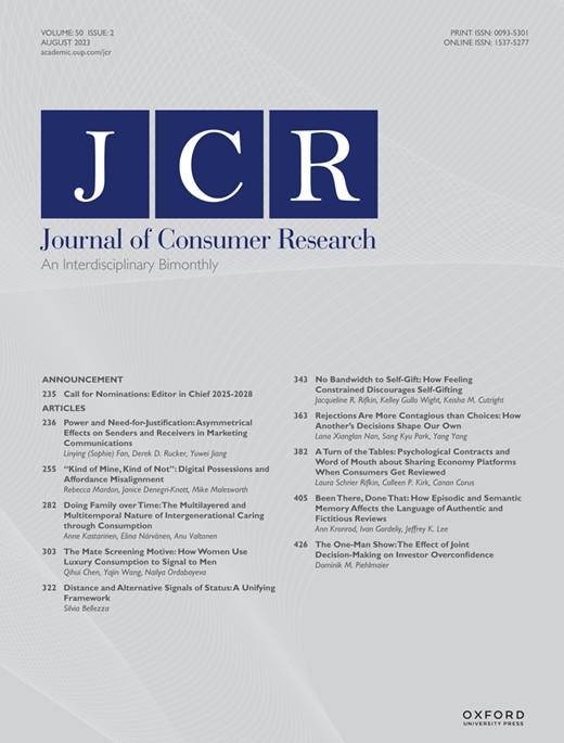 JOURNAL OF CONSUMER RESEARCH