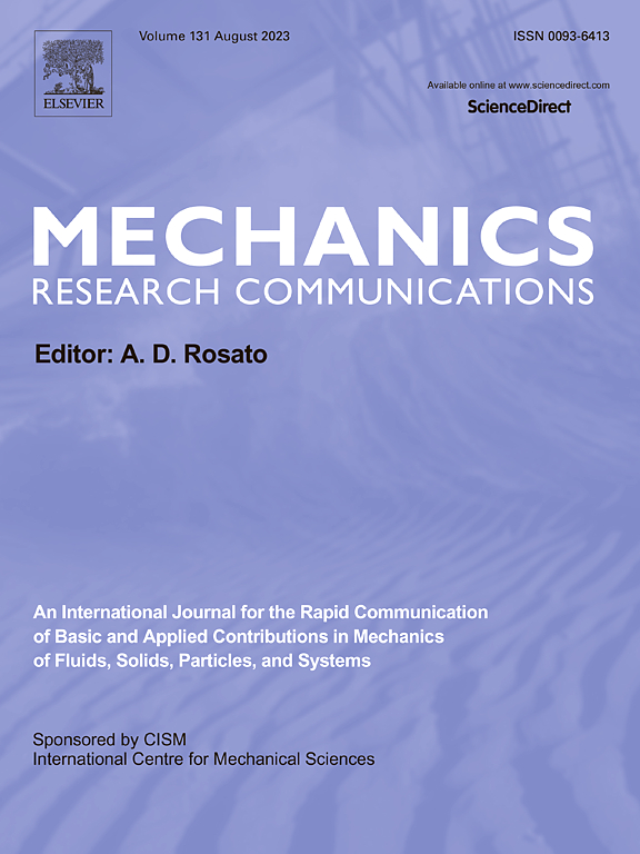 MECHANICS RESEARCH COMMUNICATIONS