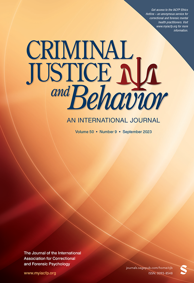 CRIMINAL JUSTICE AND BEHAVIOR