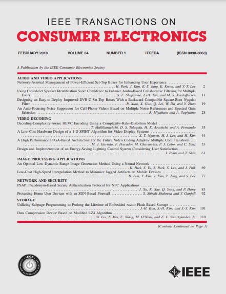 IEEE TRANSACTIONS ON CONSUMER ELECTRONICS