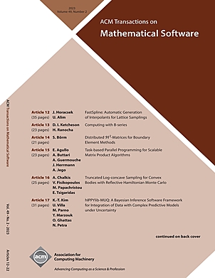 ACM TRANSACTIONS ON MATHEMATICAL SOFTWARE