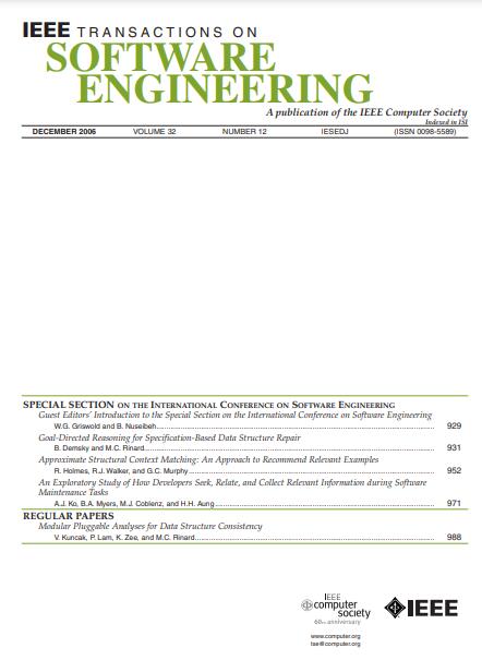 IEEE Transactions on Software Engineering