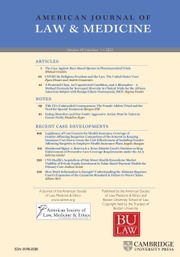 AMERICAN JOURNAL OF LAW & MEDICINE