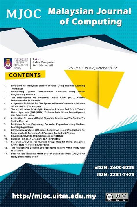 MALAYSIAN JOURNAL OF COMPUTER SCIENCE