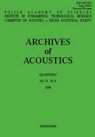 ARCHIVES OF ACOUSTICS