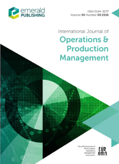 INTERNATIONAL JOURNAL OF OPERATIONS & PRODUCTION MANAGEMENT
