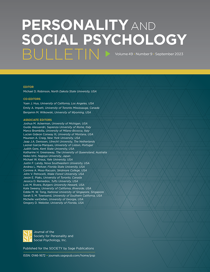 PERSONALITY AND SOCIAL PSYCHOLOGY BULLETIN