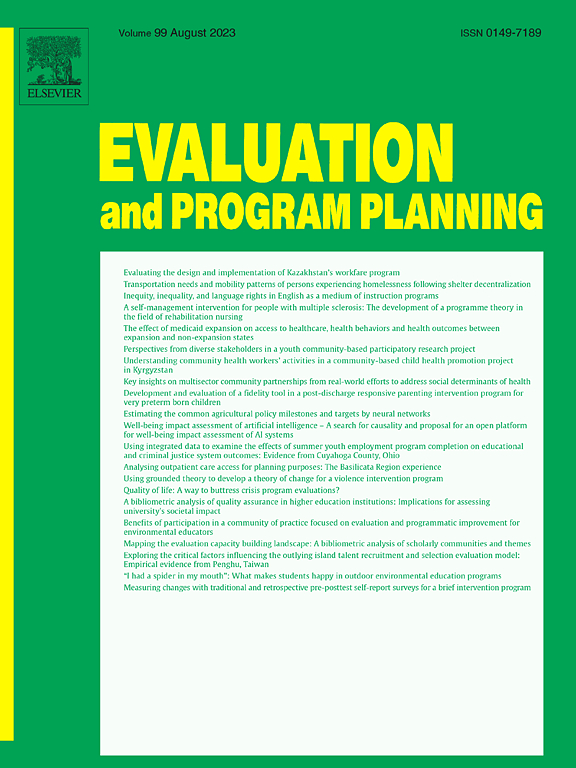 EVALUATION AND PROGRAM PLANNING