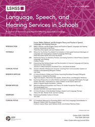LANGUAGE SPEECH AND HEARING SERVICES IN SCHOOLS