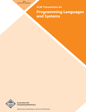 ACM TRANSACTIONS ON PROGRAMMING LANGUAGES AND SYSTEMS
