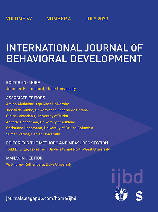 INTERNATIONAL JOURNAL OF BEHAVIORAL DEVELOPMENT