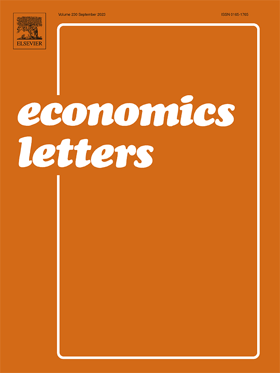 ECONOMICS LETTERS