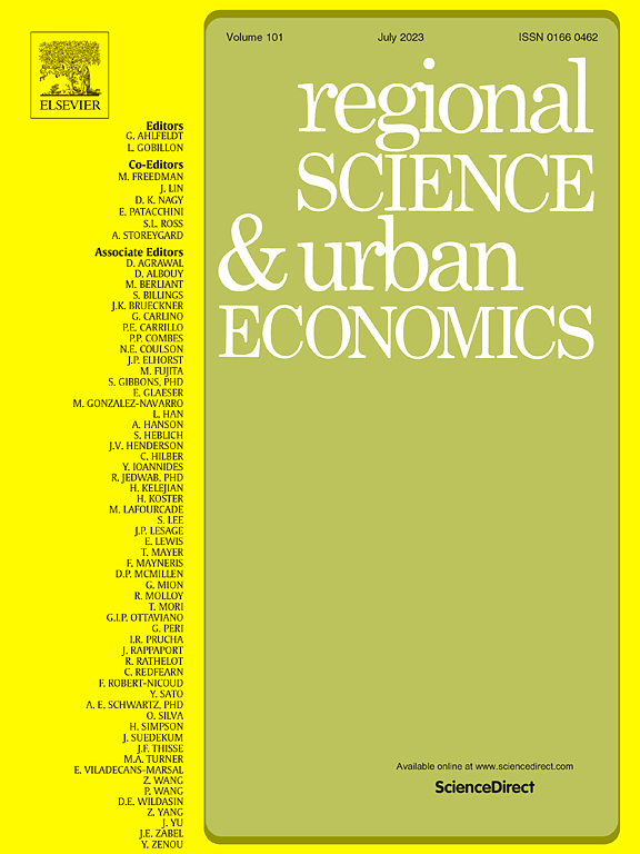 REGIONAL SCIENCE AND URBAN ECONOMICS