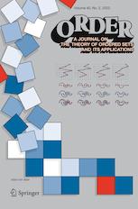 ORDER-A JOURNAL ON THE THEORY OF ORDERED SETS AND ITS APPLICATIONS