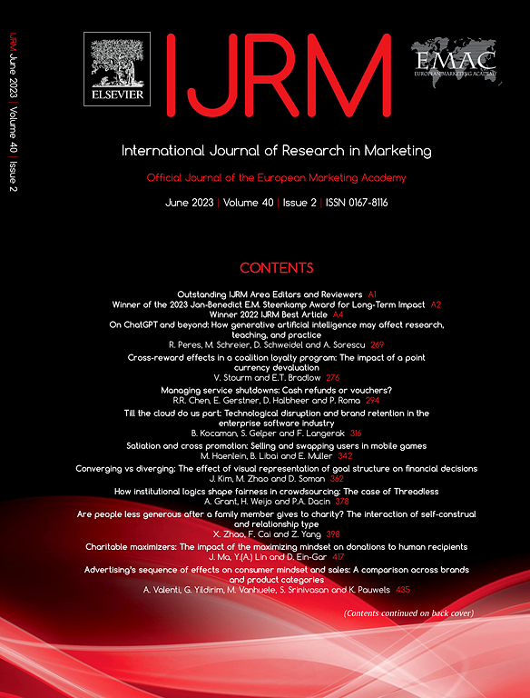 INTERNATIONAL JOURNAL OF RESEARCH IN MARKETING