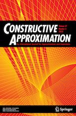 CONSTRUCTIVE APPROXIMATION