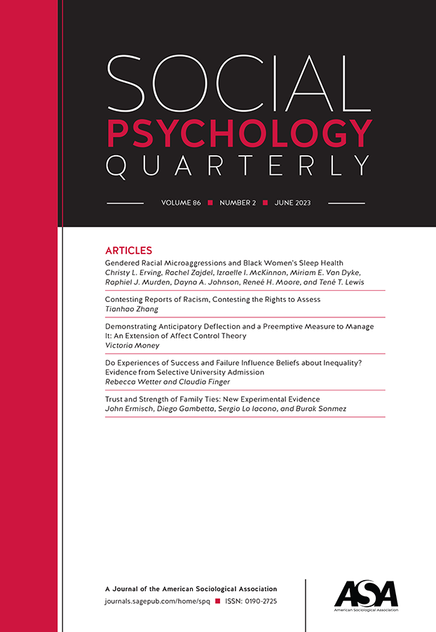 SOCIAL PSYCHOLOGY QUARTERLY