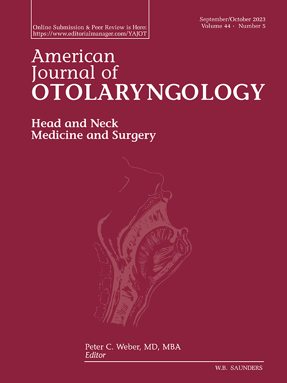 AMERICAN JOURNAL OF OTOLARYNGOLOGY