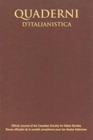 QUADERNI D ITALIANISTICA