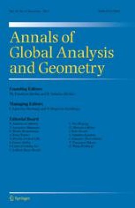 ANNALS OF GLOBAL ANALYSIS AND GEOMETRY